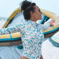 Beach Blossom Open Back Rash Guard