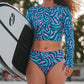 Mermaid Craze Cropped Rashguard