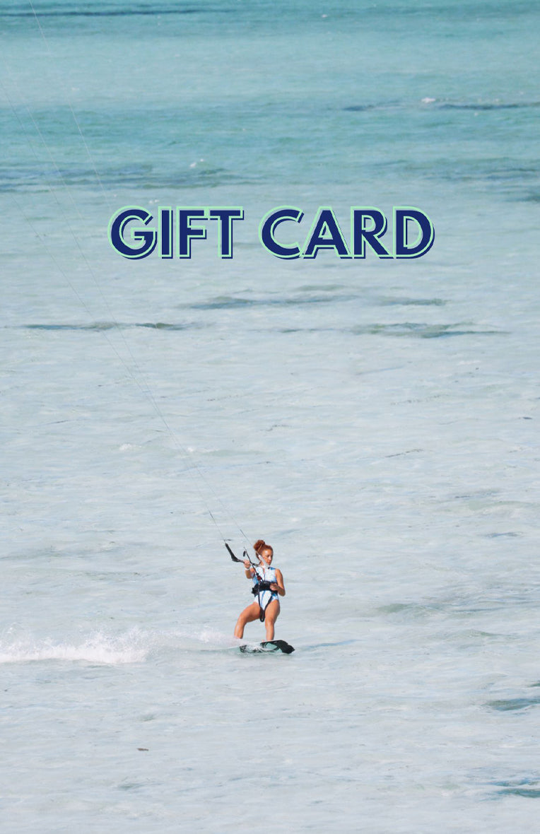 ocean, kite surfing girl, gift card